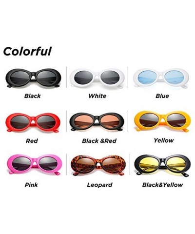Oval Bold Retro Oval Mod Thick Frame Sunglasses-Round Lens Clout Goggles Eyewear Supreme Glasses Cool Sunglasses - CU1809TZ5T...