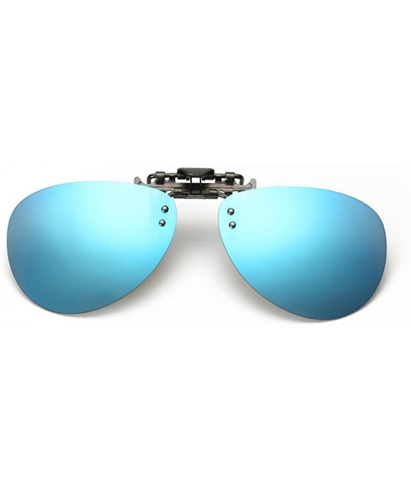 Wayfarer Clip-on Flip-up Polarized Driving Fishing Rectangular Sunglasses - C2 - CB18ON2Q5ES $10.62