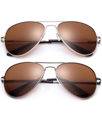 Aviator Polarized Night Vision Driving Glasses Amber Lens & Day Time Driving Sunglasses - C8187D6ML2Q $14.19