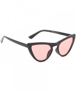 Oval Polarized Sunglasses Protection Fashion Glasses - Black/Pink - CY18TQXD8I9 $12.98