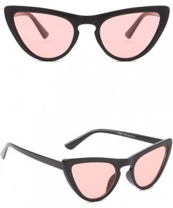 Oval Polarized Sunglasses Protection Fashion Glasses - Black/Pink - CY18TQXD8I9 $33.23