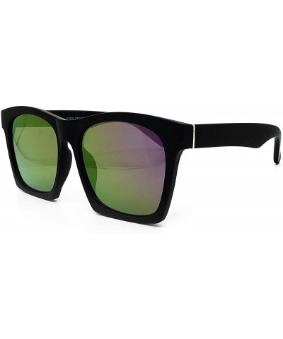 Square 7242 Premium Oversize XXL Women Men Mirror Havana Tilda Shadow Style Fashion Sunglasses - Purple - CH18HHIOTKD $17.23