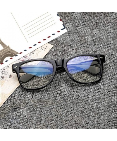 Round Unisex Blocking Computer Eyeglasses Sunglasses - Black - CC1973CQD0S $11.11