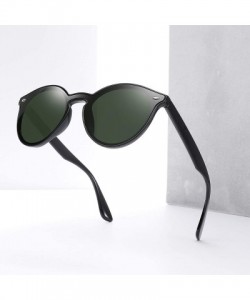 Square Polarized Retro Classic Trendy Stylish Sunglasses for Men Women - 3 Green - CF193IGLOTA $14.72