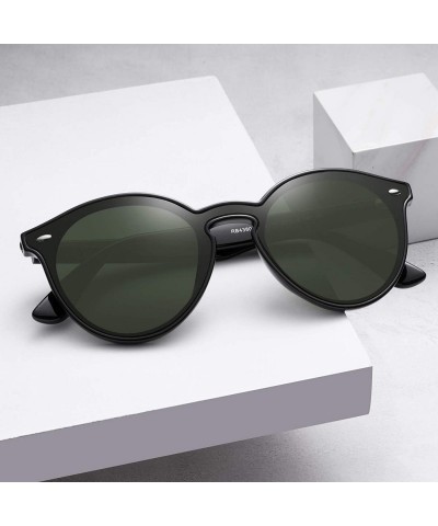 Square Polarized Retro Classic Trendy Stylish Sunglasses for Men Women - 3 Green - CF193IGLOTA $14.72