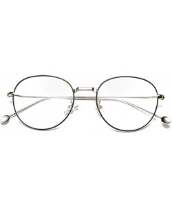 Round Man woman Nearsighted Glasses Retro Myopia Round Metal Glasses Frame - Silver Gold - CE18G3MN03K $33.21