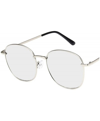 Oversized 2019 Vintage Large Frame Women Sunglasses Lady Luxury Retro Metal Glasses Mirror UV400 Oculos De Sol Shopping - C01...