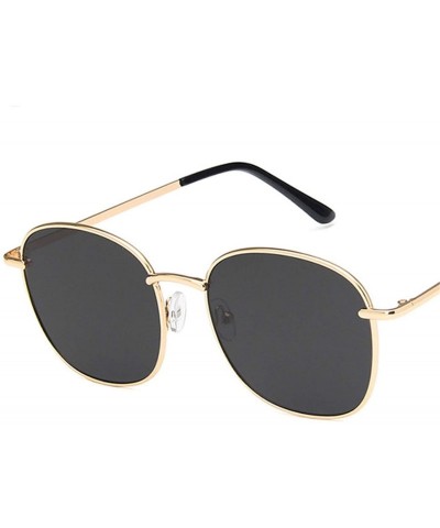 Oversized 2019 Vintage Large Frame Women Sunglasses Lady Luxury Retro Metal Glasses Mirror UV400 Oculos De Sol Shopping - C01...