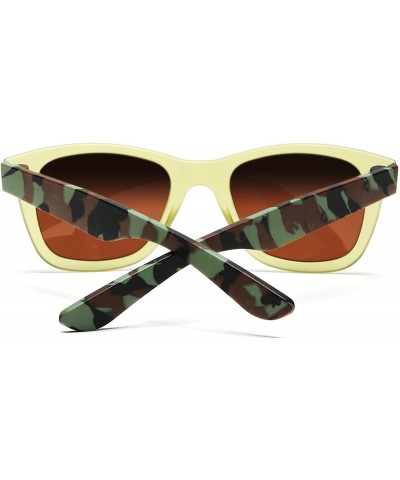 Square Valencia Polarized Horned Rim Sunglasses with TR90 Unbreakable Construction - Green - C512E0DZXU1 $24.19