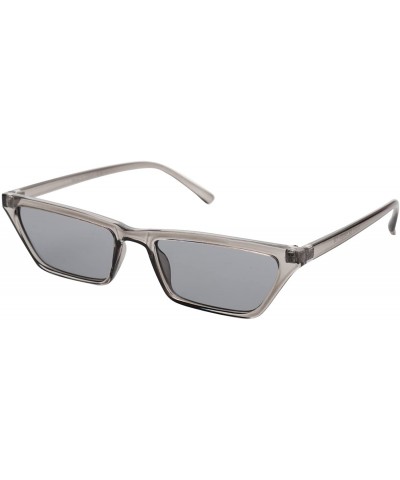 Cat Eye Small Rectangle Cat Eye Sunglasses for Women Fashion Designer Glasses - Light Grey - CW18CUKYR3G $24.13