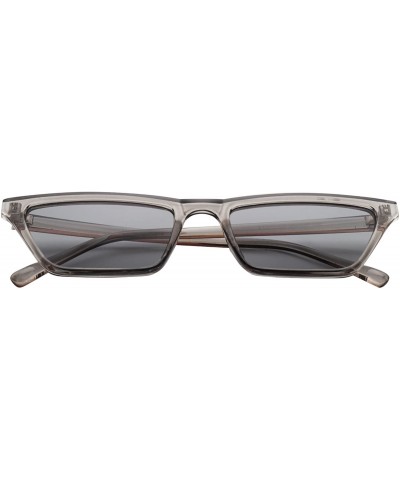 Cat Eye Small Rectangle Cat Eye Sunglasses for Women Fashion Designer Glasses - Light Grey - CW18CUKYR3G $12.87