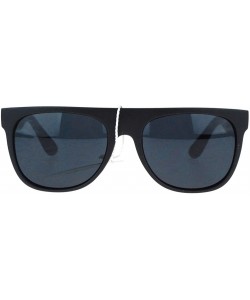 Round All Black Pot Head Marijuana Leaf Logo Plastic Horned Sunglasses - CZ11YWULWRB $11.23