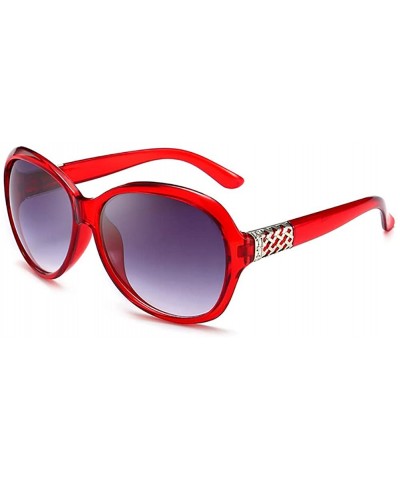 Oval Retro Classic Trendy Stylish Sunglasses For Men Women-UNBREAKABLE Frame-Oval - F - CZ1905Z2XC9 $35.08