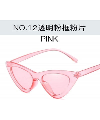 Aviator Cute Sexy Cat Eye Sunglasses Women Metal Retro Small Vintage Female Classic Sun Glasses - 12 - CO198ZLX84C $31.48