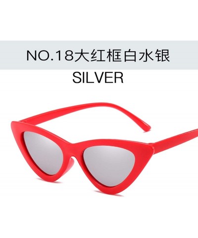 Aviator Cute Sexy Cat Eye Sunglasses Women Metal Retro Small Vintage Female Classic Sun Glasses - 12 - CO198ZLX84C $31.48