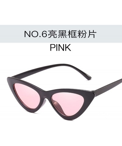 Aviator Cute Sexy Cat Eye Sunglasses Women Metal Retro Small Vintage Female Classic Sun Glasses - 12 - CO198ZLX84C $31.48