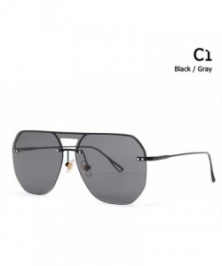 Round 2019 Fashion Modern Shield Style Rivets Sunglasses Cool Double Color Lens Sun Glasses Oculos De Sol 058 - C1 - CM198AHH...