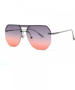 Round 2019 Fashion Modern Shield Style Rivets Sunglasses Cool Double Color Lens Sun Glasses Oculos De Sol 058 - C1 - CM198AHH...