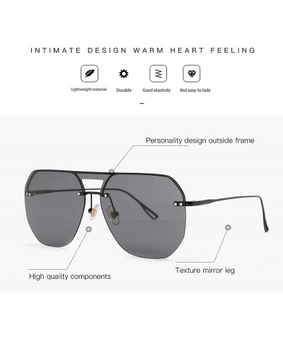 Round 2019 Fashion Modern Shield Style Rivets Sunglasses Cool Double Color Lens Sun Glasses Oculos De Sol 058 - C1 - CM198AHH...