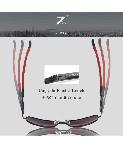 Oversized Aluminum brand men sunglasses polarizer HD UV400 Men - Kim Gray - C31982YC6DS $25.23