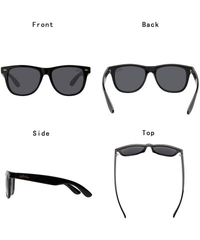 Oversized Designer Men Sunglasses Women Vintage Sun Glasses JS2101 - Black Frame Grey Lens - C012N3DK772 $29.77