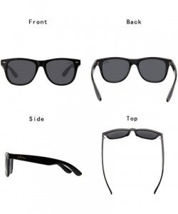 Oversized Designer Men Sunglasses Women Vintage Sun Glasses JS2101 - Black Frame Grey Lens - C012N3DK772 $29.77