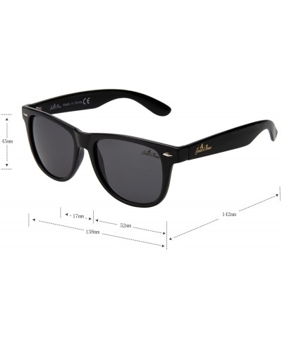 Oversized Designer Men Sunglasses Women Vintage Sun Glasses JS2101 - Black Frame Grey Lens - C012N3DK772 $29.77