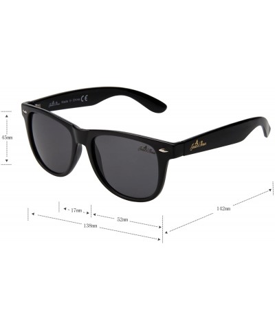 Oversized Designer Men Sunglasses Women Vintage Sun Glasses JS2101 - Black Frame Grey Lens - C012N3DK772 $18.46