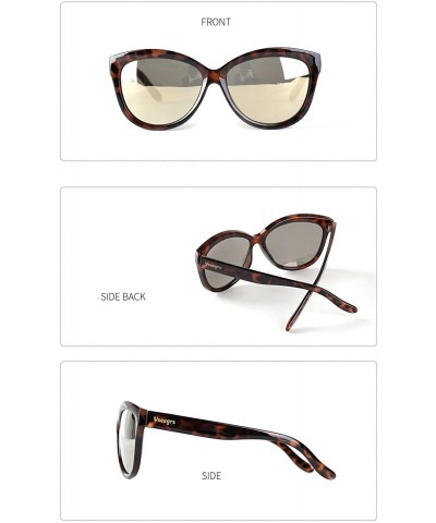 Sport Women Girls Cateye Sunglasses Mirrored Lens Retro Fashion Designer Cat Eye Sunglasses - Leopard B - CO18CM2DY4A $14.62