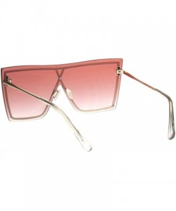 Square Oversized Square Womens Sunglasses Layered Rim Modern Shades UV 400 - Gold (Pink) - C118SQ5G5NI $13.97
