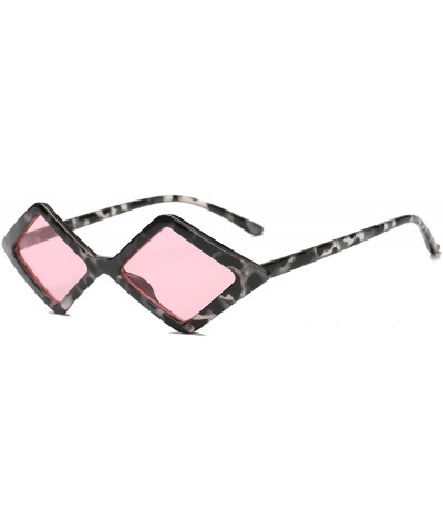 Cat Eye Women Small Diamond Shape Funky UV Protection Cat Eye Fashion Sunglasses - Pink - C918WU9LHC5 $24.20