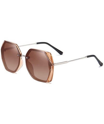 Sport Oversized Polarized Sunglasses for Women Protection UV400 YJ135 - Brown Frame Brown Lens - C71963ZOOOL $10.92