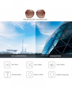 Sport Oversized Polarized Sunglasses for Women Protection UV400 YJ135 - Brown Frame Brown Lens - C71963ZOOOL $10.92