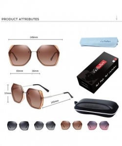 Sport Oversized Polarized Sunglasses for Women Protection UV400 YJ135 - Brown Frame Brown Lens - C71963ZOOOL $10.92