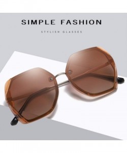 Sport Oversized Polarized Sunglasses for Women Protection UV400 YJ135 - Brown Frame Brown Lens - C71963ZOOOL $10.92