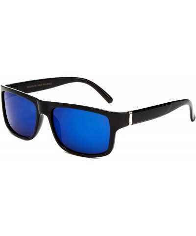 Square Flat Top Square Gradient Frame Womens Mens Super Oversized Unisex Fashion Sunglasses - Black/Blue - CE182SLAQDT $21.23