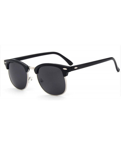 Oval 2018 Fashion New Sunglasses Men/Women Retro Rivet Lens Sun Glasses Female OculosUV400 - C2 - CD199CRN9O7 $31.61