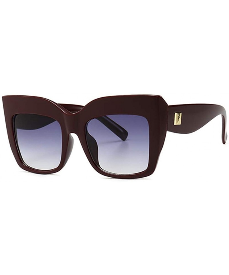 Oversized Unisex Cat Eye Oversized Sunglasses for Women men Vintage rivet Sun Glasses UV protection lens - C2 - C6198YDTOKY $...