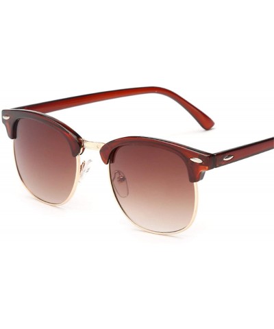 Oval 2018 Fashion New Sunglasses Men/Women Retro Rivet Lens Sun Glasses Female OculosUV400 - C2 - CD199CRN9O7 $31.61