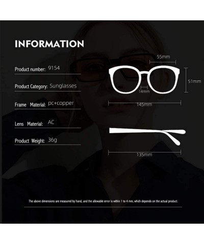 Rimless Vintage Oversize Square Fashion Gradient Sunglasses Frame Women Female - Brown - CJ1984CYCS8 $10.83