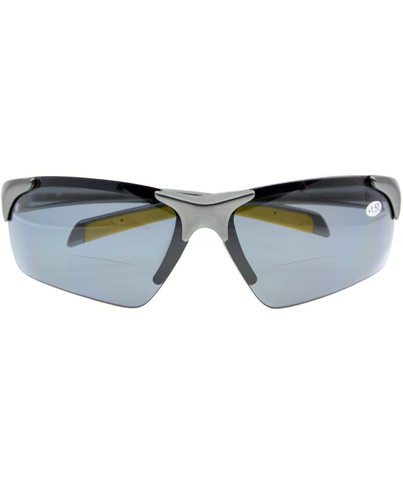 Polarized Lens Sunglasses Mens Half Rim Sports Wrap Around Shades ...