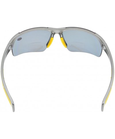 Wrap Bifocal Sunglasses with Wrap-Around Sport Design Half Frame for Men and Women - Grey - C518C3M542S $16.18