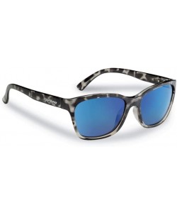 Sport Ripple Polarized Sunglasses - Black Fade Frame - Black Fade Frames/Smoke-blue Mirror Lenses - CH18III4G24 $43.94