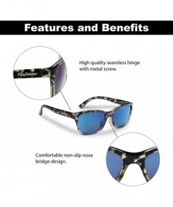 Sport Ripple Polarized Sunglasses - Black Fade Frame - Black Fade Frames/Smoke-blue Mirror Lenses - CH18III4G24 $43.94