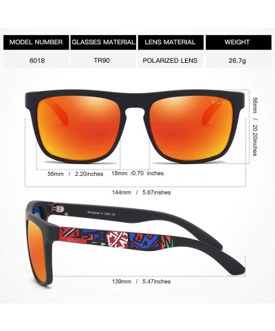 Rimless Polarized Sports Sunglasses Unisex Retro Square for Men Women Driving Skateboard - Red - CT18M7T0WRH $10.63