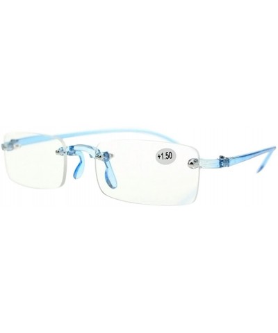 Rimless Multi-color Lightweight Unisex Design Frameless Reading Presbyopic Glasses - Blue - C6187EHZNMH $8.40