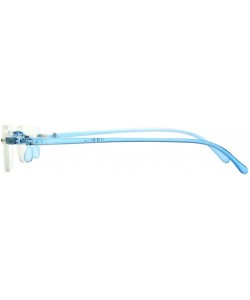 Rimless Multi-color Lightweight Unisex Design Frameless Reading Presbyopic Glasses - Blue - C6187EHZNMH $8.40