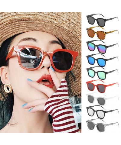 Rectangular Polarized Sunglasses for Women Men Classic Retro Designer UV400 Protection Outdoor Driving Eyewear - White - CU18...