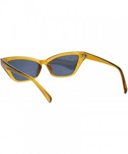 Rectangular Wide Trapezoid Cateye Frame Sunglasses Womens Chic Fashion Shades UV 400 - Honey - C418TC37GXD $8.12