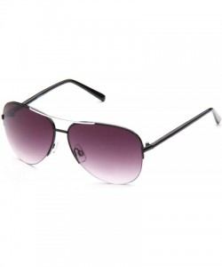Round Fashion Aviator Sunglasses - Black/White - CJ117P3Q3Z3 $8.44